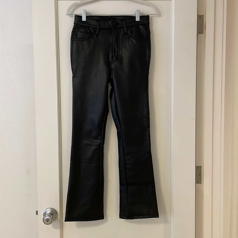 Mother Denim The Inside Faux Leather Ankle Pants